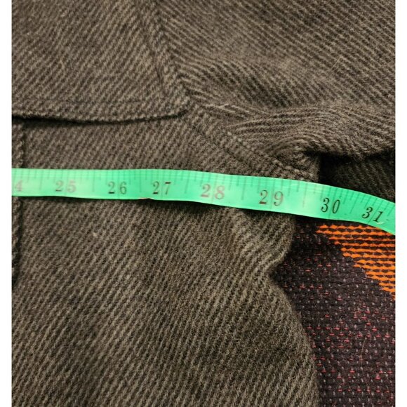 VINTAGE Woolrich Men's Green Wool/Nylon Button-Up Shirt Jacket XL - Picture 15 of 16